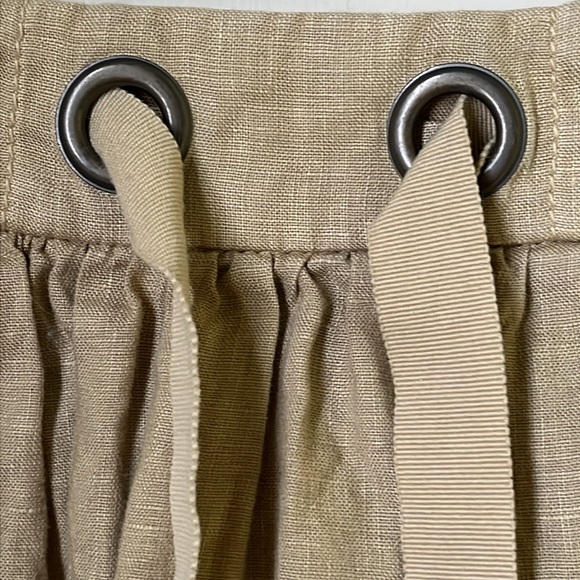 J Crew Linen Drawstring Mini Skirt Size 4 Pockets - Picture 3 of 11